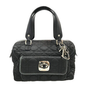 Christian Dior Charming Lock Cannage Boston Bag Black